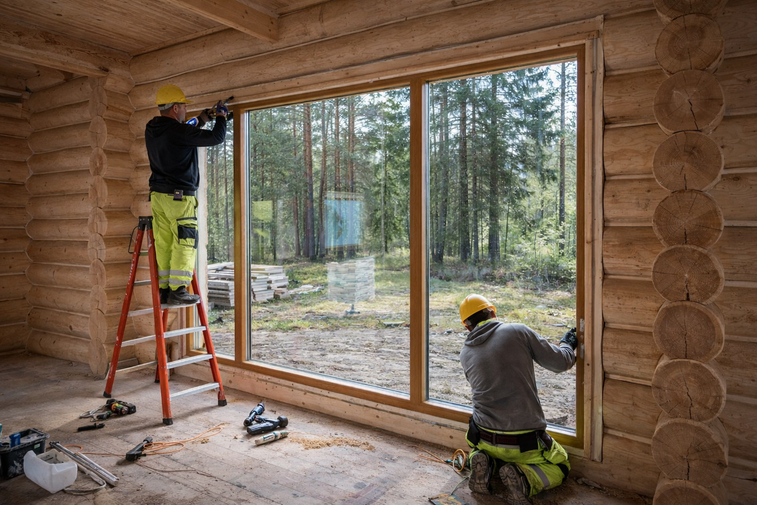 Industriāls lielapjoma objekts - daudzstāvu ēka ar stikla fasādēm